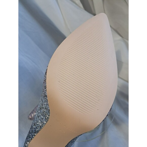 Marc Fisher Garicky Glitter Pointed Toe Heels Silver Pink Ombre Size 8 - Picture 8 of 10